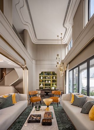 上海别墅客厅沙发装潢设计图片