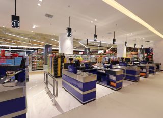 2023上海超市收银台装修实景图