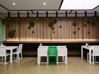成都中餐厅背景墙装修设计图片