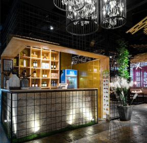 成都烤肉店吧台装修设计效果图-每日推荐