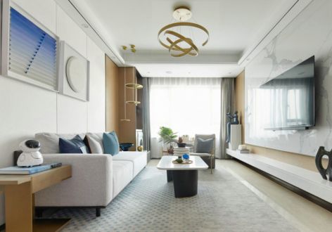 中庚·香山新时代现代风格三居室94平米装修图案例