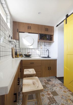 北欧厨房装修风格 厨房地砖效果图 厨房地砖图片