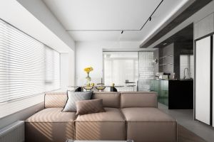 [华佑装饰公司]90平三居室现代装修案例，空间开阔、简单、舒适！