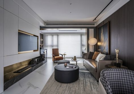 天誉.锦樾现代风格三居室102平米装修效果图案例
