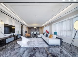 2023深圳大平层客厅室内装潢设计实景图