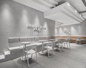 2023广州奶茶店背景墙装修设计图片