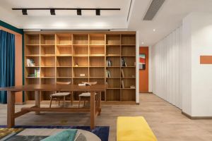 [邵阳壹号国际设计]现代简约装修案例，客厅+书房设计很有书香气