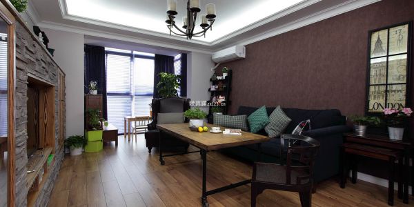 水木一方国际公寓美式风格114㎡设计方案