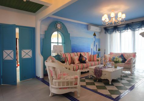 九洲城地中海风格143平米四室两厅装修案例