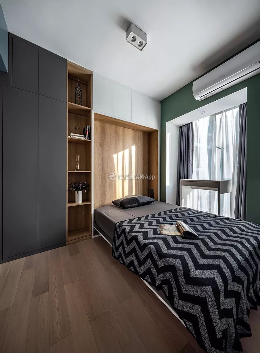 广州毛坯房卧室壁床装修设计图片