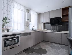 2022家庭厨房地砖装修设计效果图