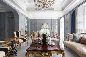 [青岛实创装饰]法式风格别墅设计，高品质家居生活！