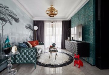 中庚·香江世界轻奢风格三居室99平米装修设计图案例