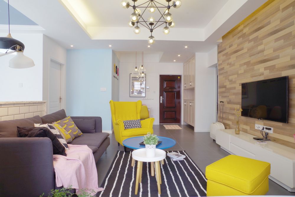 北欧风格客厅家具图片 北欧风格客厅吊顶装修效果图片