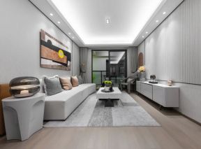 2023现代风格三室两厅客厅整体设计图片