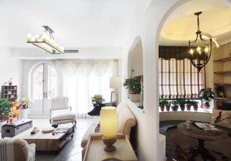 怡馨家园地中海风格140平米三居室装修案例
