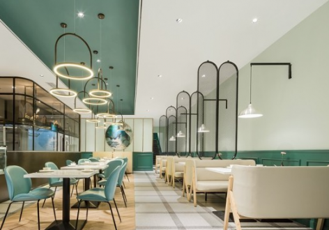 餐饮空间405平米混搭风格装修设计图案例