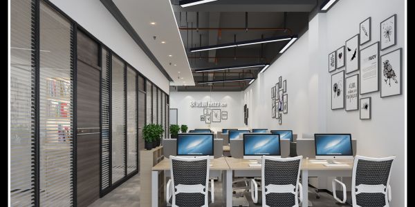 岭南创意园办公室中式风格380㎡设计方案