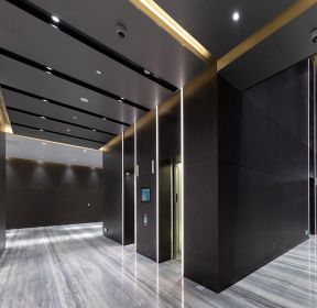 东莞写字楼电梯厅装修设计图-每日推荐