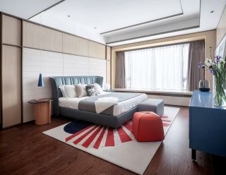 现代风格卧室木地板装饰效果图片