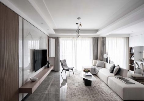 碧桂园·江山赋现代风格三居室127平米装修案例