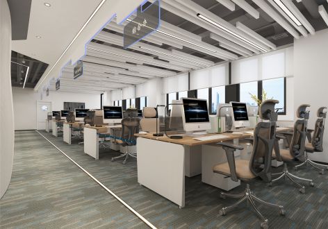 郑州超创教育办公场所现代风格1000平米装修案例