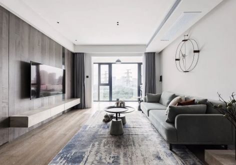中铁·卓越城现代风格三居室122平米装修案例