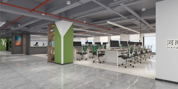 河南亚太办公室现代风格1000㎡设计方案