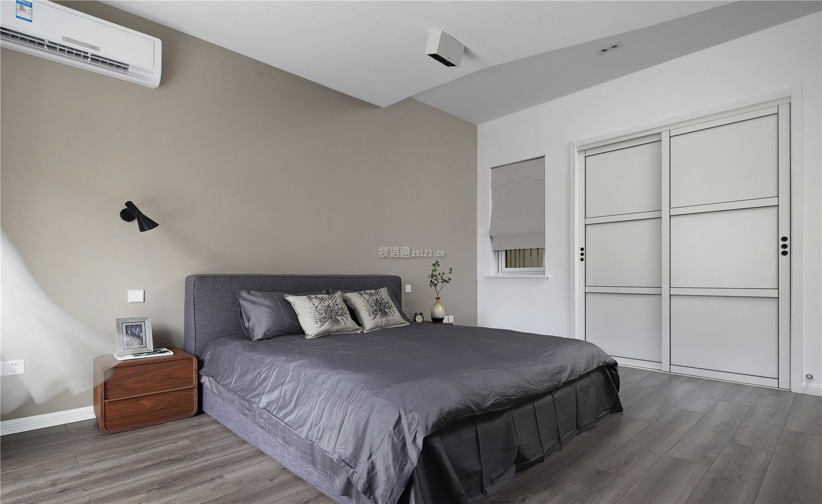 成都万科城市之光美式风格114平米设计方案 卧室床头造型效果图_装信通网