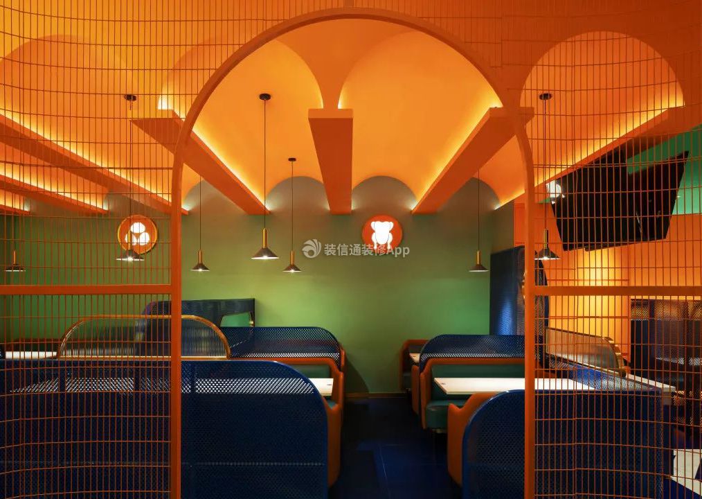 茶餐厅店面色彩搭配装饰图片