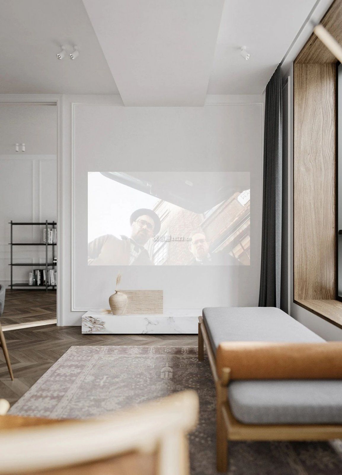 投影电视背景墙 投影电视墙