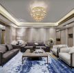 238平港式风格客厅地毯装饰设计效果图