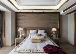 港式卧室床头造型装修设计效果图片