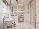 140平法式风格卫浴间装修设计图片