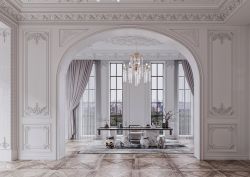 法式风格别墅茶室装修设计效果图片