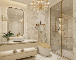 法式风格家庭卫生间装修设计效果图片