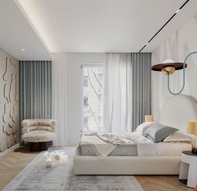 2021现代法式卧室装修效果图片