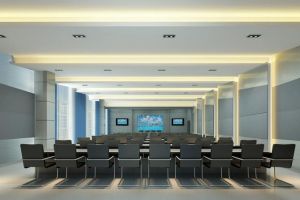 [钰之品装饰]郑州办公室装修设计-大型会议室设计案例