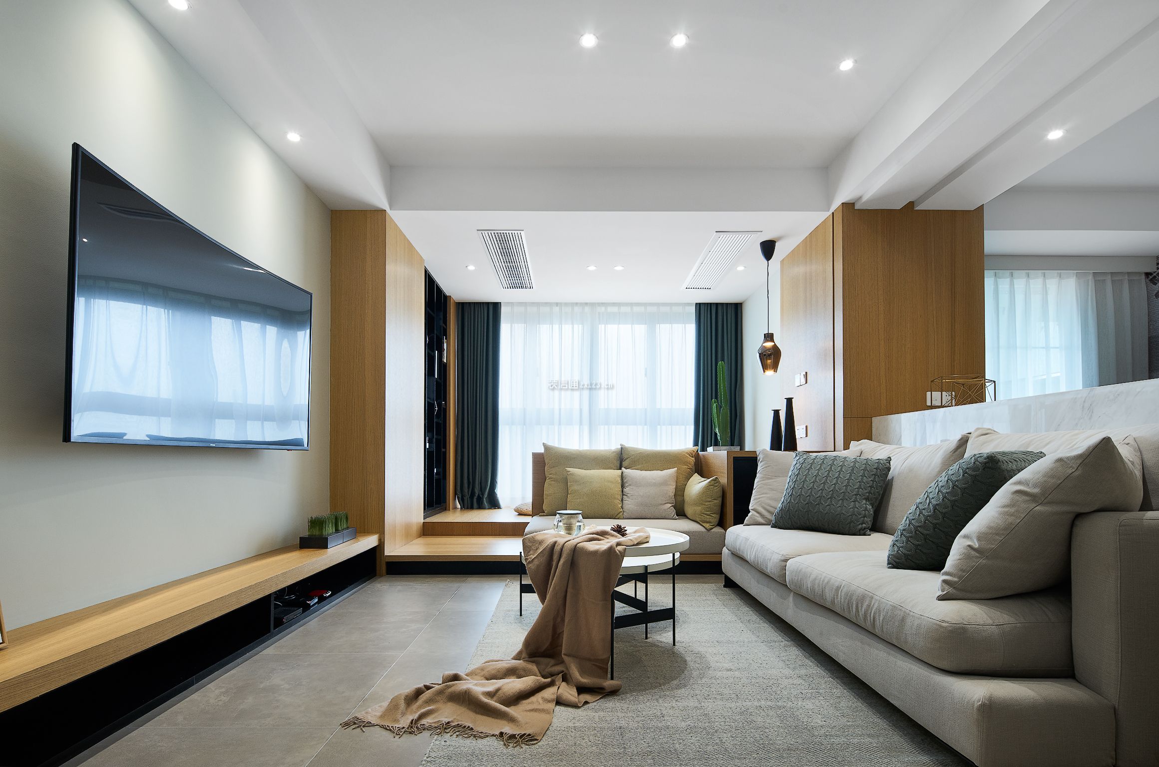 厦门裕康花园现代风格108平米设计方案 客厅沙发装饰效果图