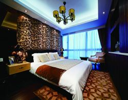 东南亚风格卧室背景墙装修设计实景图片