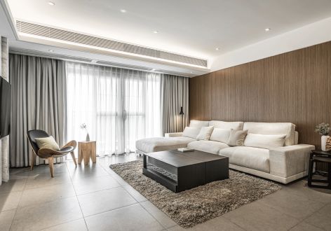 枫丹雅苑现代风格123平米三居室装修案例