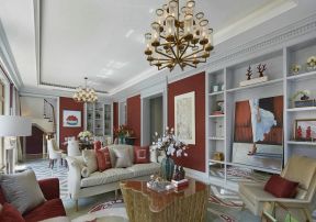 260平新古典别墅客厅装修设计图片