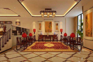 中式客厅实木沙发