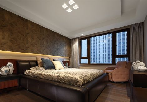 实地黄冈蔷薇国际现代风格98平米三室两厅装修案例