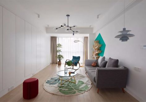 豪庭5号现代风格三居室143平米设计效果图案例