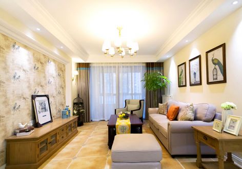 湘江雅颂居115平现代风格三居室装修案例