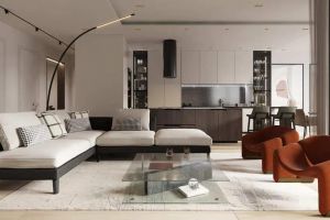 [南京文嘉装饰]120平两居室装修案例，现代风设计简约有质感！