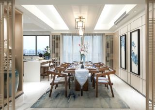 2023新中式风格室内餐厅装修设计图片