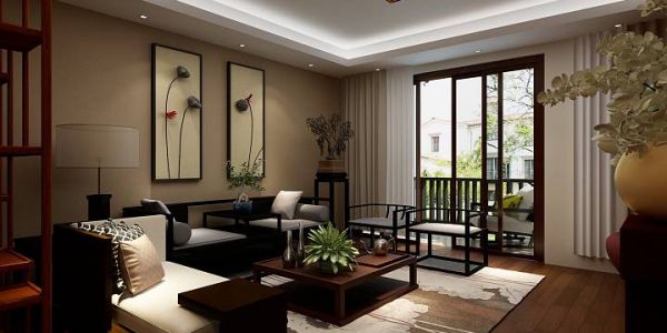 丰泰裕田花园132平米新中式风格三居室装修案例