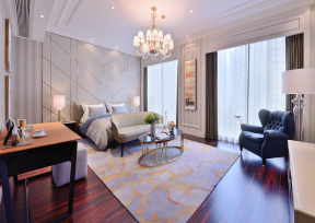 2023欧式风格卧室地毯装潢设计效果图片